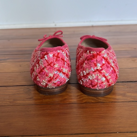 Ann Taylor Adorable Classic Pink Tweed Ballet Flats with a Bow - Size 7 - Picture 8 of 12